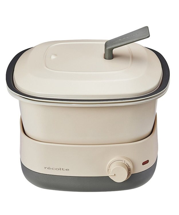 YAMATO テーブル＆キッチン 【レコルト】ポットデュオキャレ  クリームホワイト  RPD-4(W) ホワイト