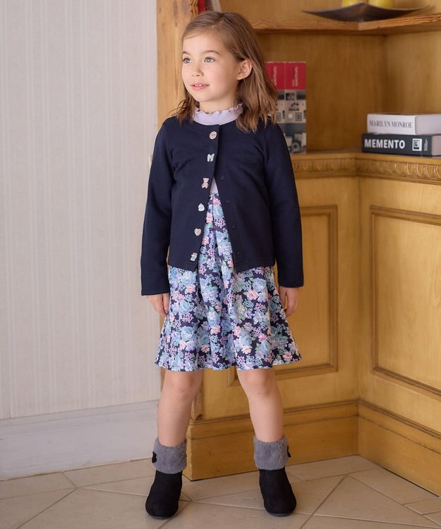 ANY KIDS スイーツ スナップボタン カーディガン ネイビー