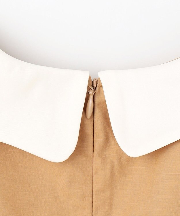 組曲 KIDS 【150-160㎝】カーブカラー ワンピース ベージュ