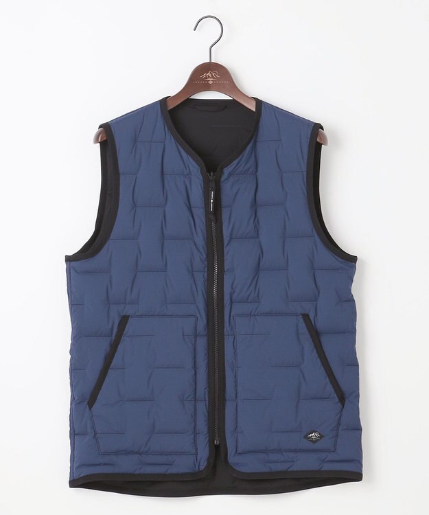 JOSEPH ABBOUD MOUNTAIN 【2WAYストレッチ/リバーシブル/撥水/軽量】 リバーシブル ダウン ベスト ダルブルー系