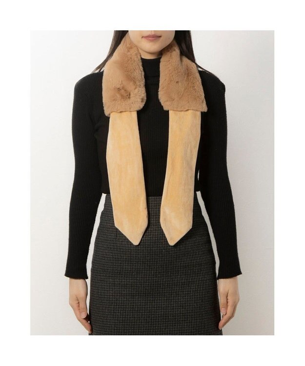 UNBILLION カシュネ cache nez / フェイクファーティペット ベージュ