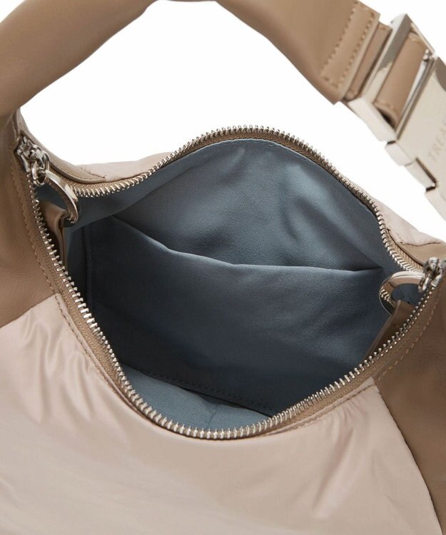 TOPKAPI 【TREASURE TOPKAPI】スムースレザー コンビ 2way ショルダー バッグ グレージュ