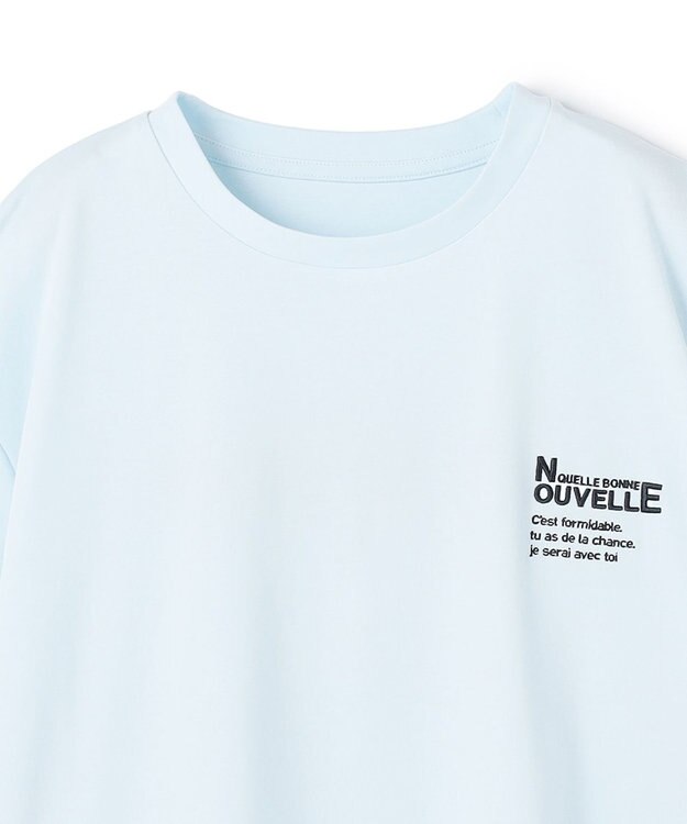UNFILO 【VERY掲載】BEAUTY FORM-T cotton ロゴ ハーフスリーブ Tシャツ ライトブルー