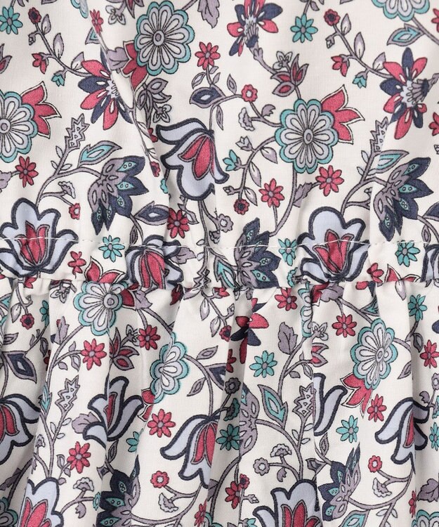 ANY KIDS プリント サマー ワンピース ネイビー×モロッカン