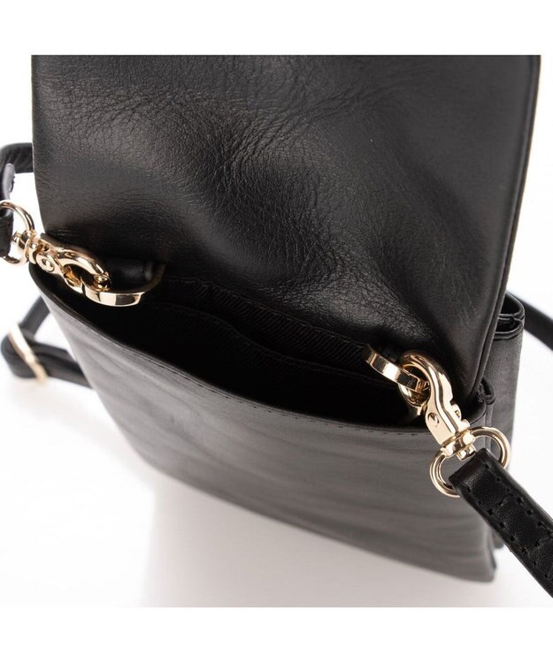 UNBILLION ペルケ perche ジェムストーンヒネリモバイルショルダー ブラック