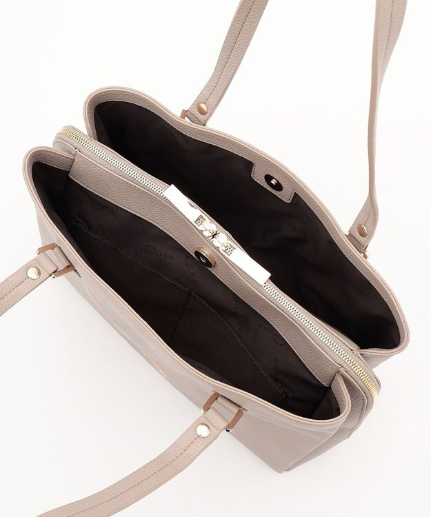 LA BAGAGERIE ベーシック　フェイクレザートート グレージュ