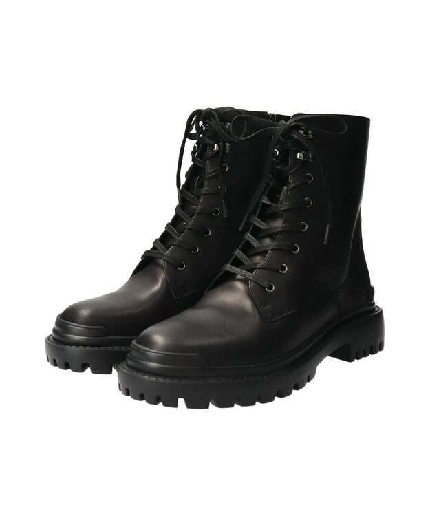 Bridget Birkin 【PARADIS COULEUR】ラウンドトウレースアップショートブーツ ブラック