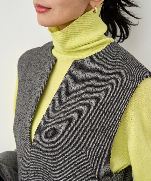 UNFILO リングツイード ジャンスカ ブラック