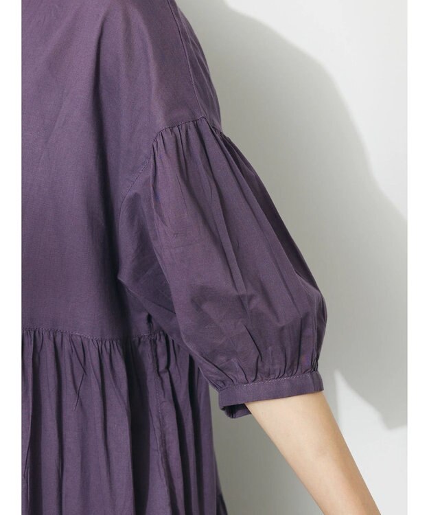 CRAFT STANDARD BOUTIQUE インド綿ティアードマキシワンピース Purple