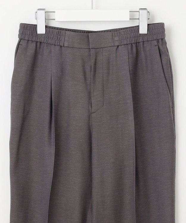 自由区 【XSサイズ～/洗える/セット着用可】キュプラリネンシャンタン イージーテーパードパンツ グレー系