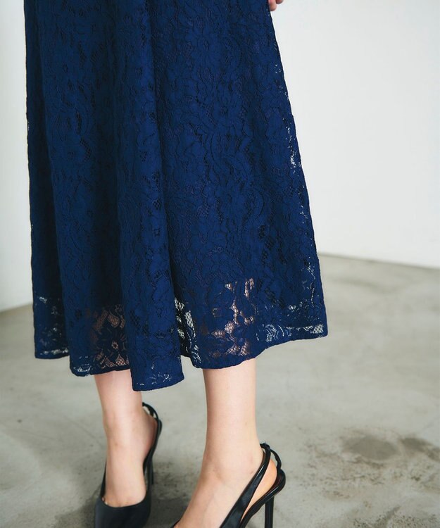 GRACE CONTINENTAL レースドレス ネイビー