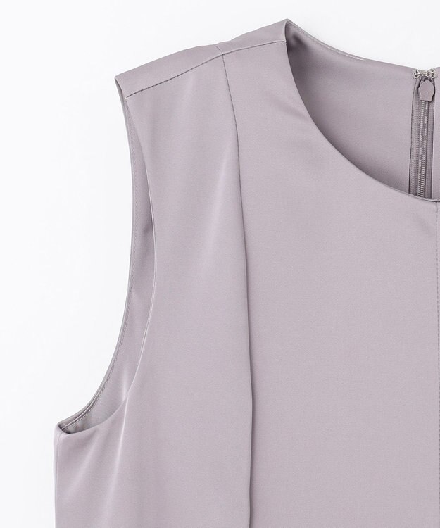 GRACE CONTINENTAL サテンフレアドレスパンツ グレー