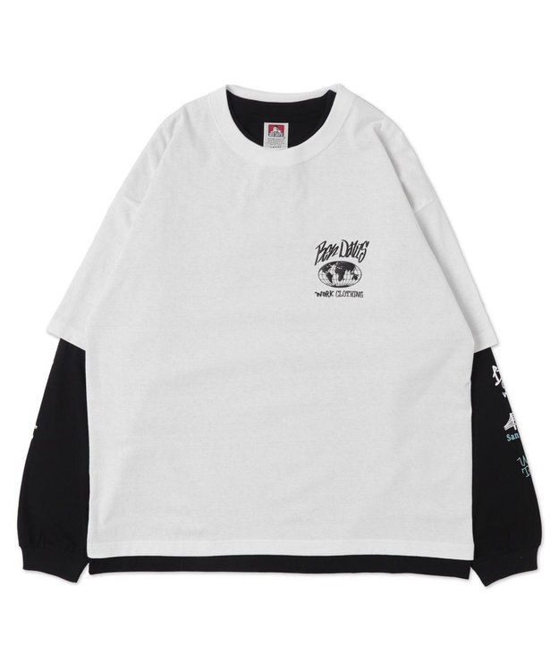 WEGO 【ユニセックス着用ITEM】別注BENDAVISアンサンブルグラフィックT ホワイト