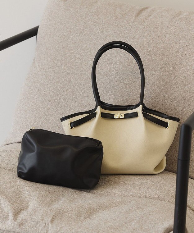 AMERICAN HOLIC 【2点SET】ベルトラウンドトートバッグ Off White