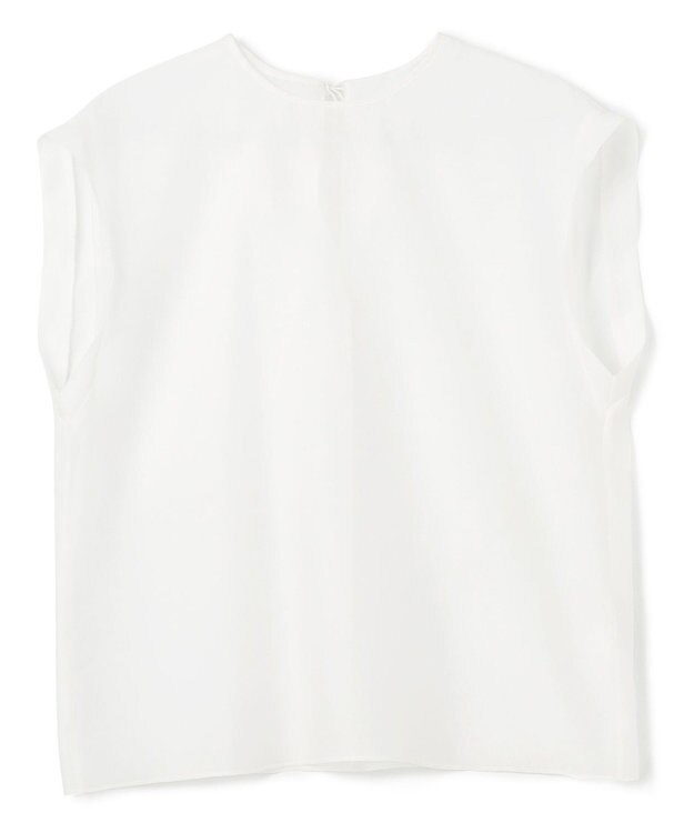 NAVE 【Nave・洗える/シアー素材】シアーリンクル ノースリーブブラウス ホワイト系