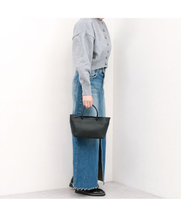 UNBILLION ペルケ perche / 姫路レザー丸手ハンドル2wayショルダー ブラック