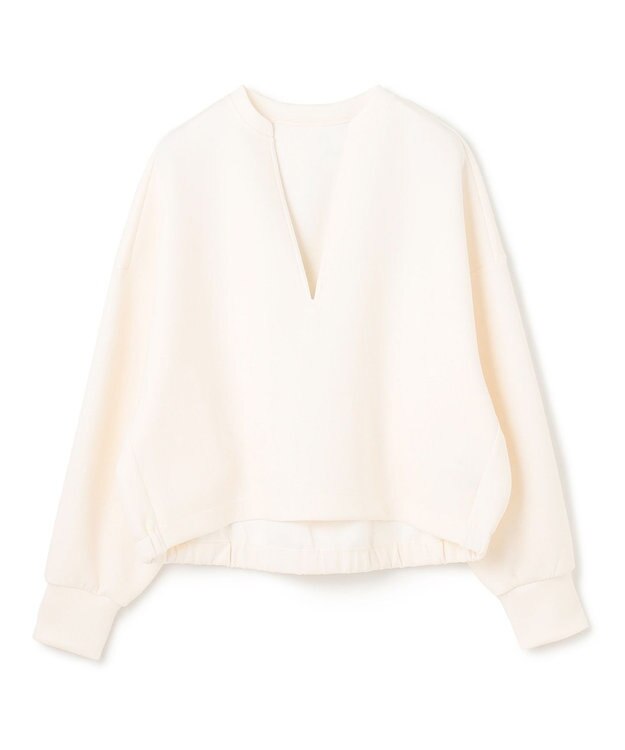 UNFILO BEAUTY FORM JERSEY キーネックプルオーバー オフ