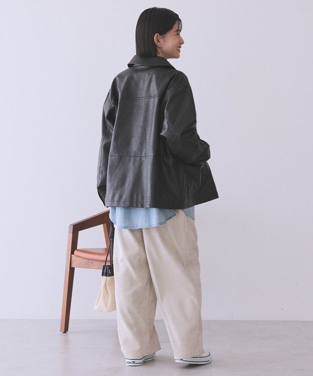 AMERICAN HOLIC コーデュロイワイドパンツ Ivory