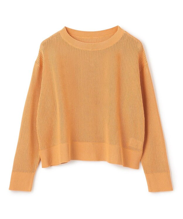 UNFILO L メッシュ クロップドニット マリーゴールド