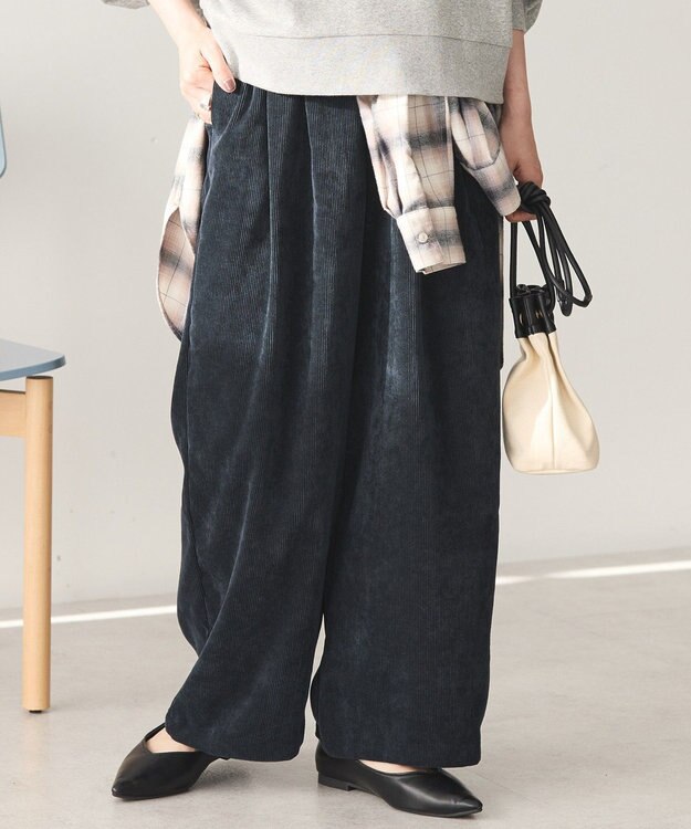 AMERICAN HOLIC コーデュロイワイドパンツ Ivory