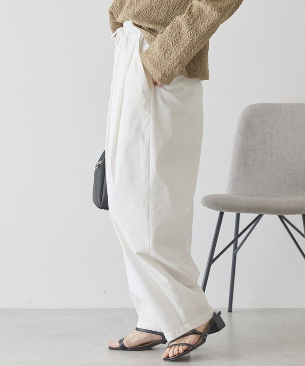 AMERICAN HOLIC ナイロンドロストタックパンツ Off White