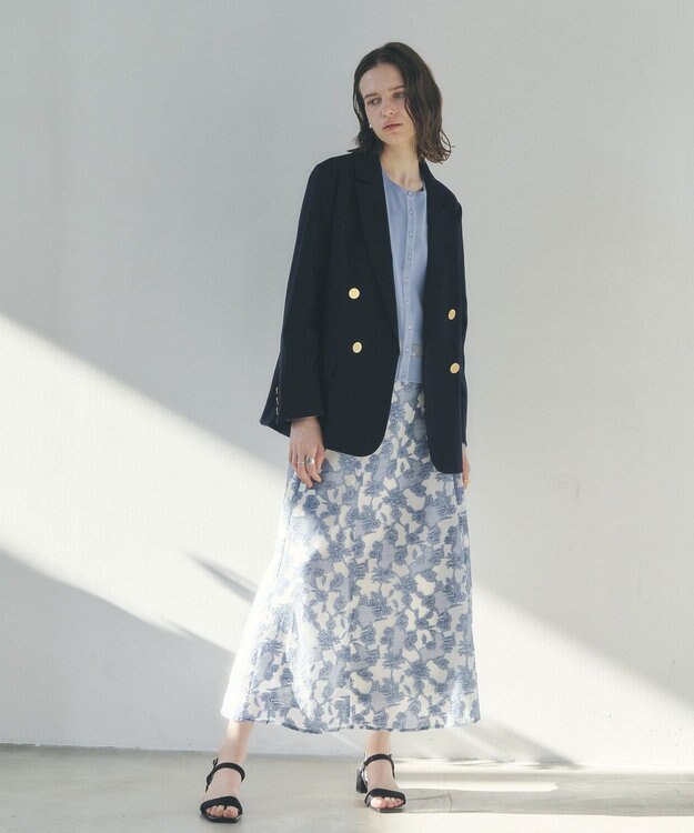 YECCA VECCA シアーMIXカーディガン Off White