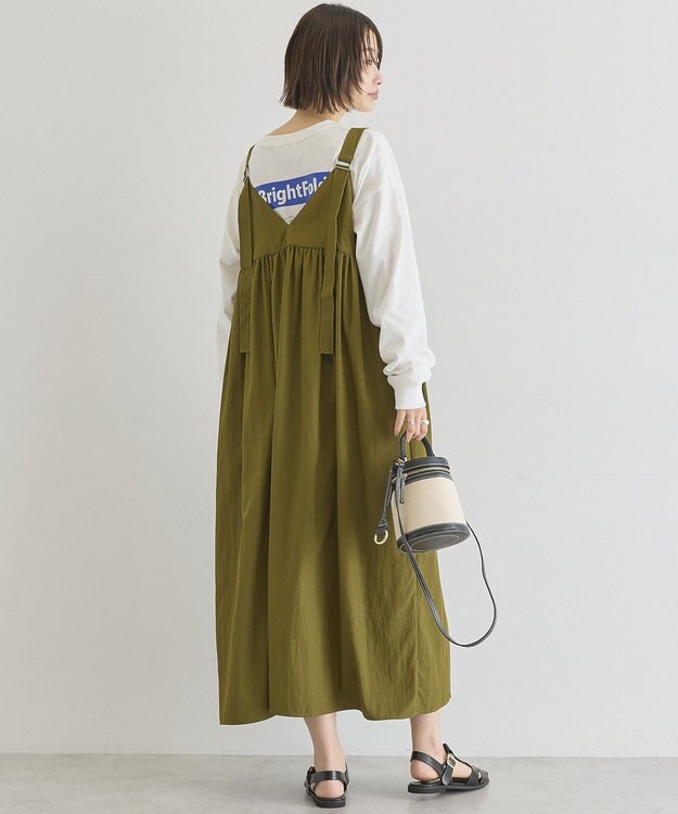 AMERICAN HOLIC 【選べる丈】Ｖネックワンピース Khaki