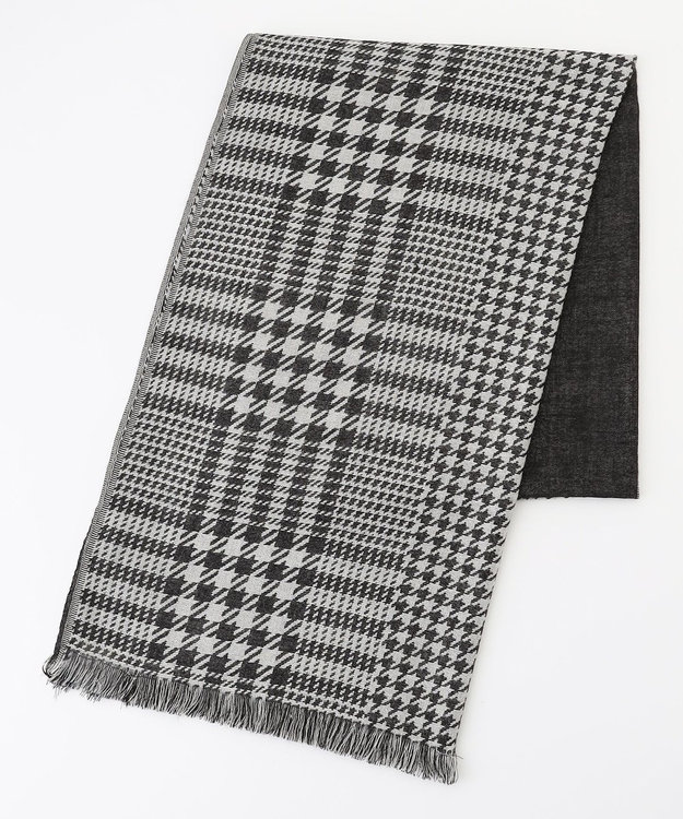 ICB コンビチェックブックストール ブラック×オフホワイトチェック柄