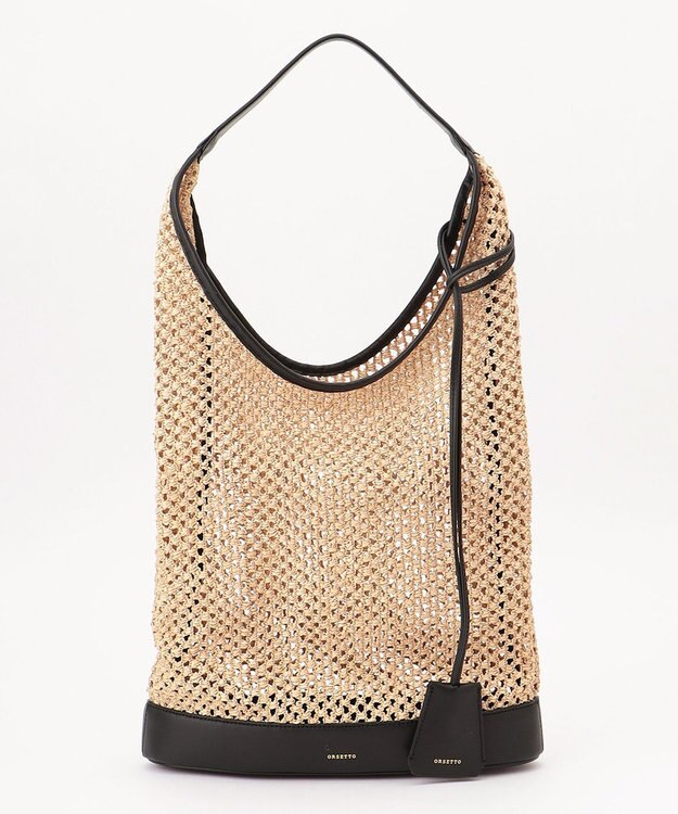 GRACE CONTINENTAL ORSETTO メッシュバッグ ベージュ