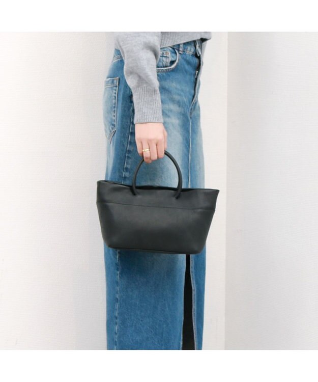 UNBILLION ペルケ perche / 姫路レザー丸手ハンドル2wayショルダー ブラック