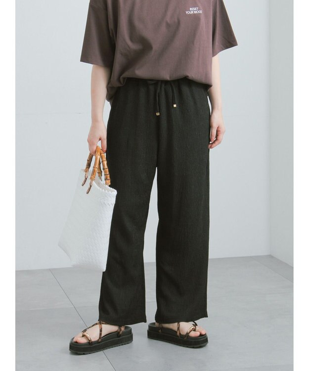 Te chichi カットクレープイージーパンツ《2026 SUMMER LOOK item》 ブラック