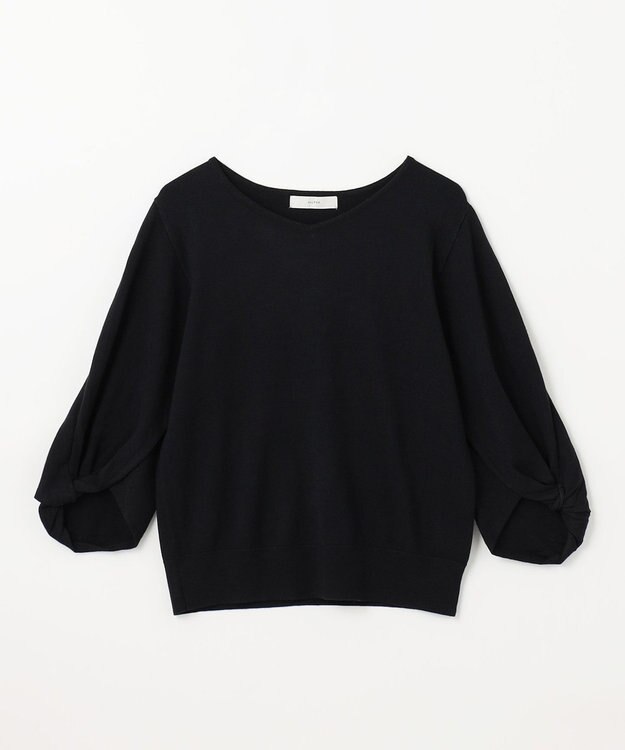 ANY 【洗濯機可】ボリュームスリーブニット ブラック