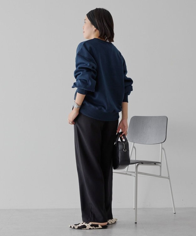 AMERICAN HOLIC ウールライクカーブスラックスパンツ Black