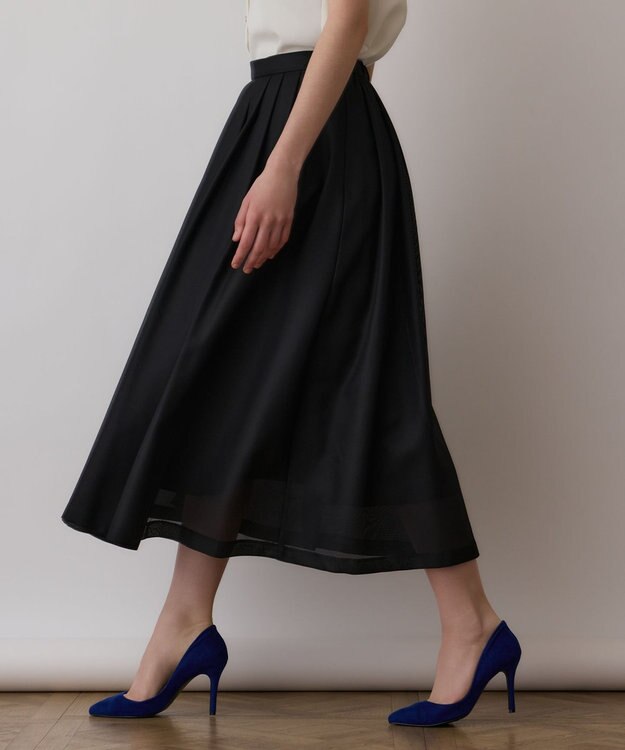 GRACE CONTINENTAL シアーメッシュスカート ブラック