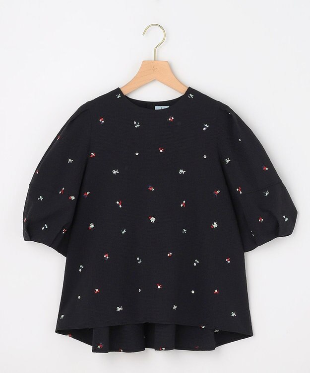 組曲 L 【先行予約・WEB限定】ミニフラワーエンブロイダリー ブラウス ブラック系7