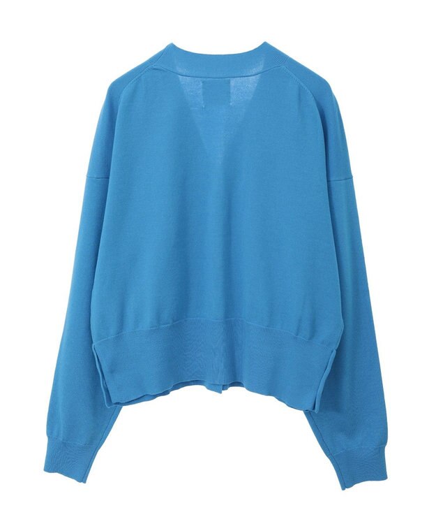 Green Parks ポケット付コンパクトカーディガン Blue