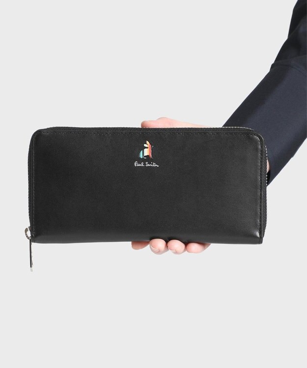 Paul Smith マーケトリーストライプラビット 長財布 ブラック