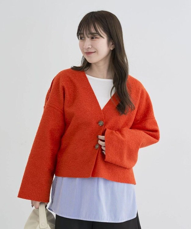 Green Parks リバーシブルカーディガン Orange