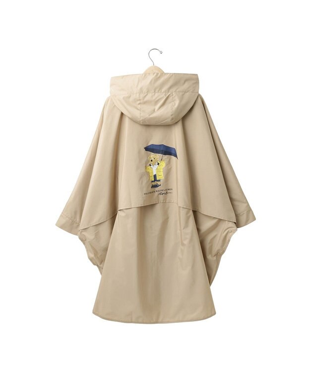 MOONBAT POLO RALPH LAUREN(ポロ ラルフローレン) 【C-zeroはっ水】レインコート ポンチョ 収納袋付き ポロベア ワンポイント 無地 ミリタリー風 ベージュ