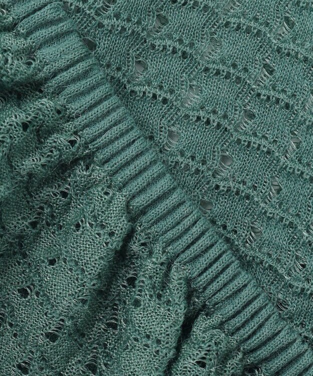 自由区 【カトリエムブーケ】Texture formeバックリボンディテールプルオーバー スモーキーブルー