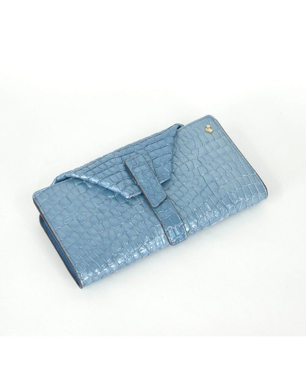 PELLE BORSA ギャルソンウォレット Rainbow Croco レインボークロコ 6101 サックス