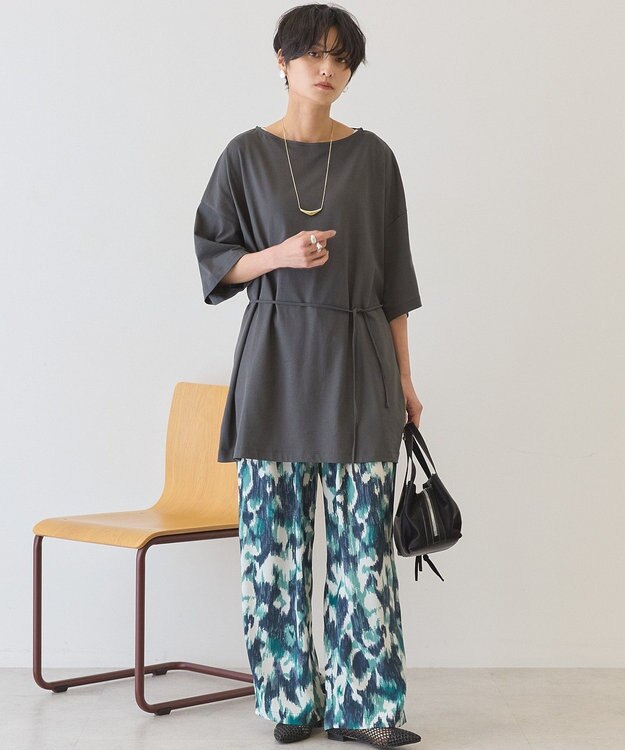 AMERICAN HOLIC 【2WAY】バックタックチュニック Charcoal Gray