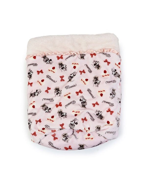 PET PARADISE ディズニー ミニーマウス 筒形寝袋 遠赤外線 《ケーキ柄》 42×70cm ケーキ柄