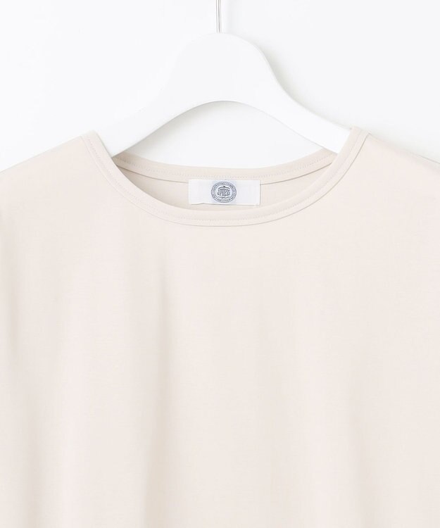 J.PRESS LADIES L プレーティング シャツテール ロングスリーブ Tシャツ グレージュ系