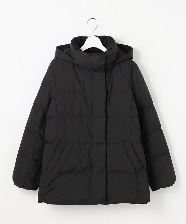 J.PRESS LADIES S 【洗える・2way】タフタダウン ミドル丈 コート ブラック系