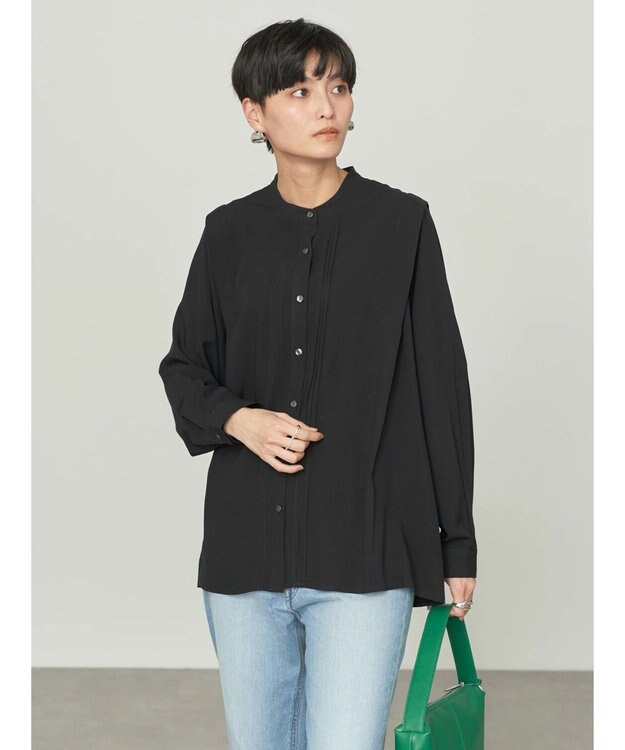 AMERICAN HOLIC サラックールタック使いブラウス Black