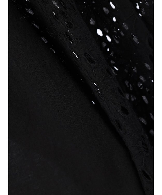 CRAFT STANDARD BOUTIQUE インド綿アイレット刺繍ブラウス Black
