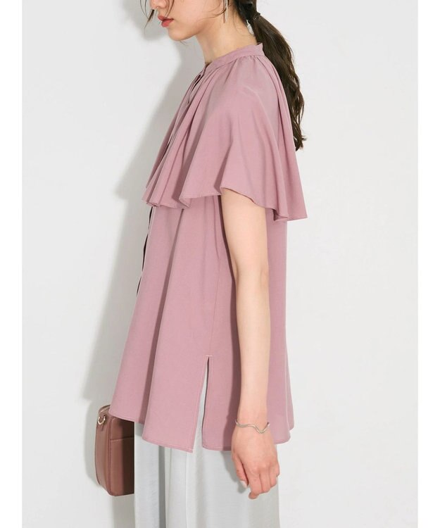 Green Parks ビックカラーナローブラウス Pink