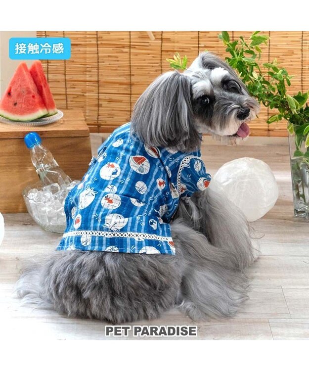 PET PARADISE ペットパラダイス 甚平 《しじら織り風》 小型犬 ブルー