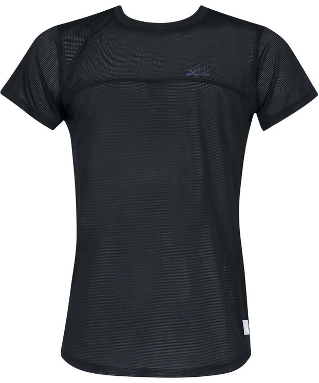 CW-X 【UNISEX】 CW-X ランニングシャツ メッシュ素材 涼しい着ごこち 大穴メッシュ仕様(脇下) スポーツウェア 半袖 3分袖 ユニセックス DLR165 /ワコール ブラック